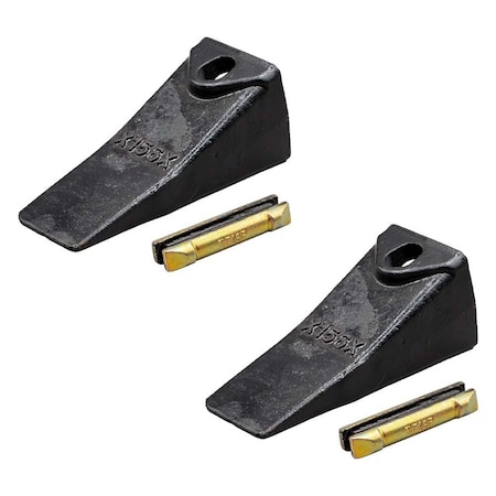 Mytee Products Bobcat Style Skid Steer Bucket Teeth w/23FP Flexpins for 23, D39094, 6567620, 2PK EM-X156X-PIN-156Lx2