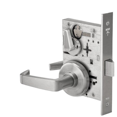 Best Grade 1 Privacy Mortise Lock, 15 Lever, H Rose, Non-Keyed, Satin Chrome Finish, Field Reversible 45H0LT15H626