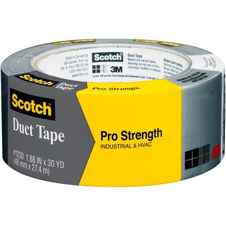 Pro Strength 1-Roll of 1.88in x 30 Yards 3M Gray Industrial and HVAC Duct Tape 1230-A