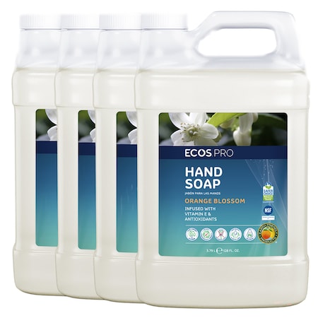 Ecos Pro Hand Soap, Biodegradable, Orange Blossom, 4 PK PL9484/04