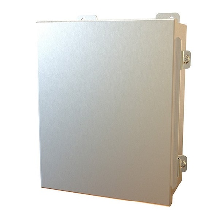 Hammond Clamps Electrical Enclosure, 10 in H, 4 in D, 8 in W, 12, 13, 3R, 4, 4X, Stainless Steel 1414N4PHSSI