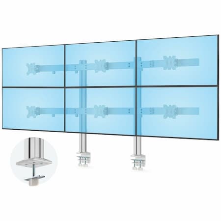 Startech.Com SIX-MONITOR DESK MOUNT WITH CROSSBAR, UP TO 32-INCH COMPUTER SCREENS, MAX 17.6LB 6-MONITOR-ARM-A