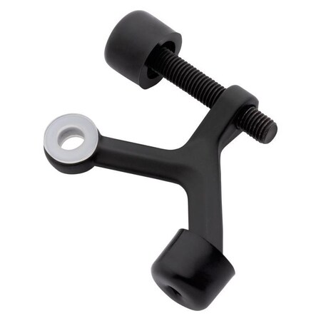 National Hardware Zinc Matte Black Hinge Pin Door Stop Mounts to door 0.63 in. N830-580