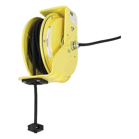 Kh Industries Industrial Cord Reel, 15 A, Yellow, 50 ft RTBA3L-WW-J14K