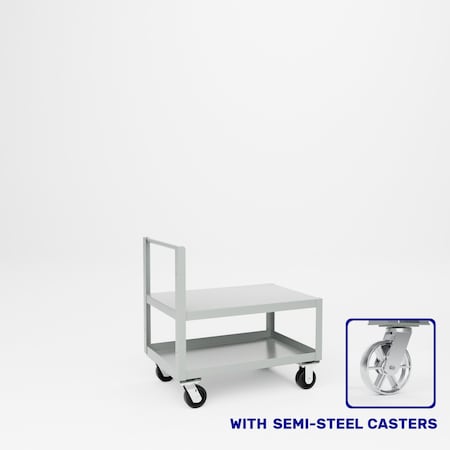 Pucel Single Handle Heavy Duty Truck, 24 in D x 36 in W x 36 in H, Gray 24-TR-36S