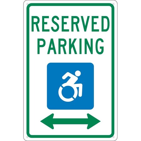 Nmc State Handicapped Reserved Parking Sign New York, TMS327G TMS327G
