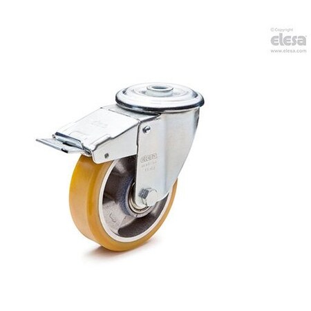Elesa 451911 Medium-heavy duty castors Mould-on polyurethane coating plate bracket center p 451911