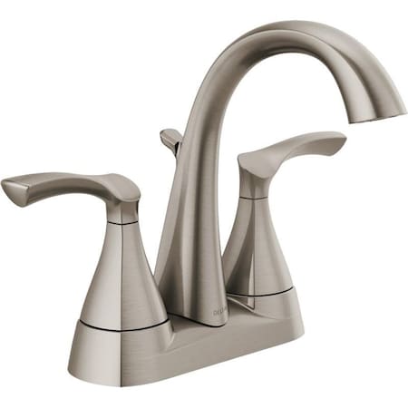 Delta SANDOVER Series Centerset Bathroom Faucet, Spotshield Brushed Nickel, 6-5/16 in Plate Size, 5-1/16 in 25748LF-SP