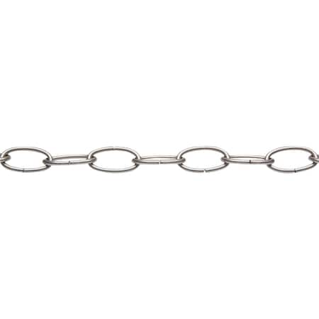 Campbell No.10 40 ' Brushed Nickel Finished Metal Craft Chain 722010