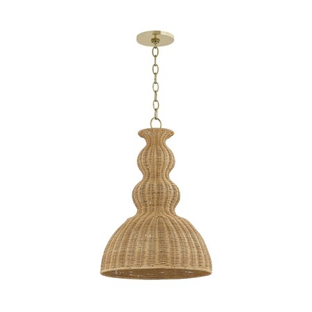 Mitzi Megan Molten X Mayla 1 Light Pendant 15.25 In. Aged Brass H919701S-AGB