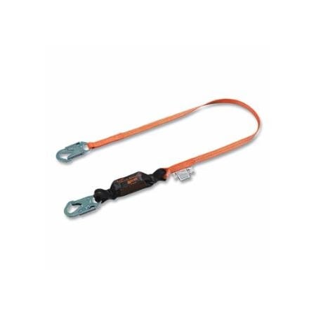 Miller Titan, II Pack-Type Shock-Absorbing Lanyard, 6 ft L, Snap Hook, 310 lb cap, 1 leg, Orange 493-T6111V/6FTAF