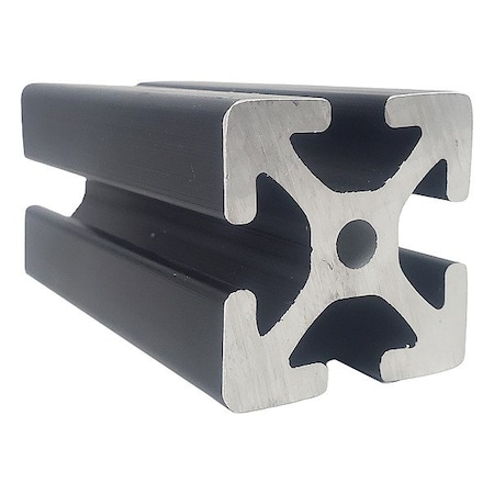 Faztek T-Slot Framing Extrusion, 48 in L, Black 15QE1515-BLK-48