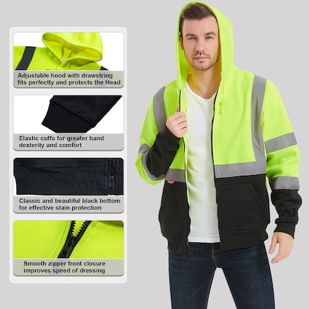 Protectx Hoodie, Polyester, Class Class 2 Green, M ST-ZSW280-GN-M-01