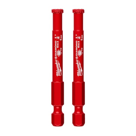 Milwaukee Tool 1/4 in. DIAMOND MAX Diamond Grit Hole Saw 2 PK 49-56-0501