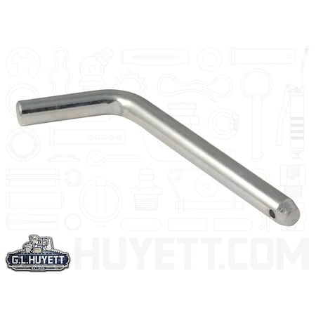 Huyett Bent Hitch Pin, Zinc Plated, 0.625 in Dia x 4.000 in Effective L x 0.203 in Hole Dia BTP-0625-4000