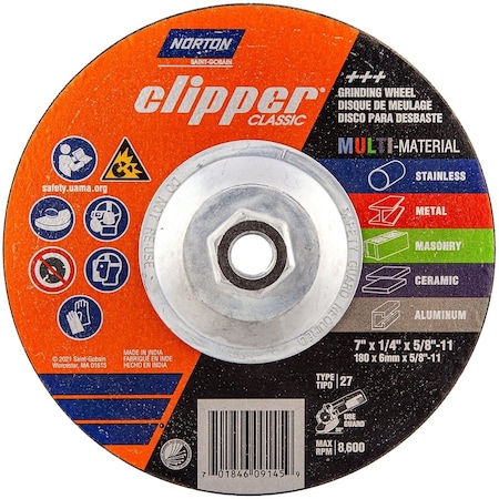 Saint-Gobain Abrasives GRINDING WHEEL 7 in.D 70184609145