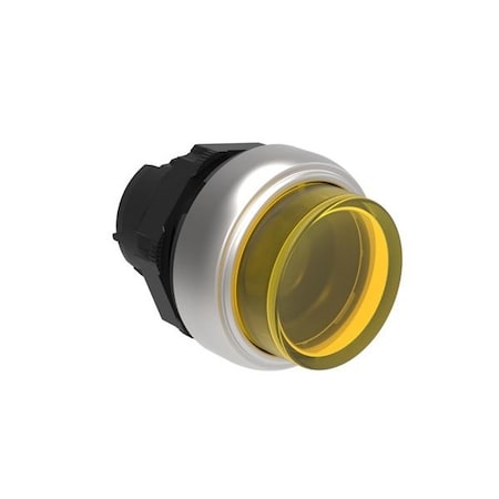Lovato Illuminated Button Actuator, Spring Return 22Mm Platinum, Ex Yellow, 10PK LPCBL205