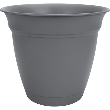 Hc Companies Eclipse 12'' Warm Gray Planter with Saucer ECA12000A42