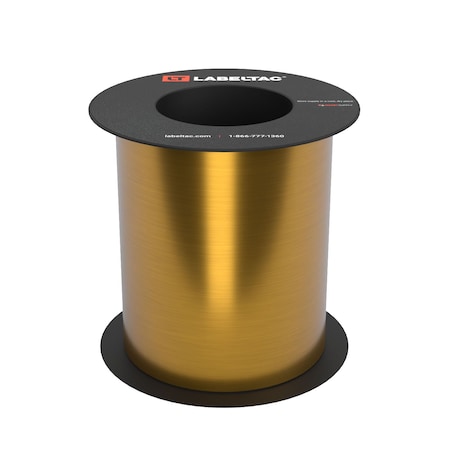 Labeltac Brushed Metal Stock 6in x 75ft LT9, Brushed Gold LT624-C