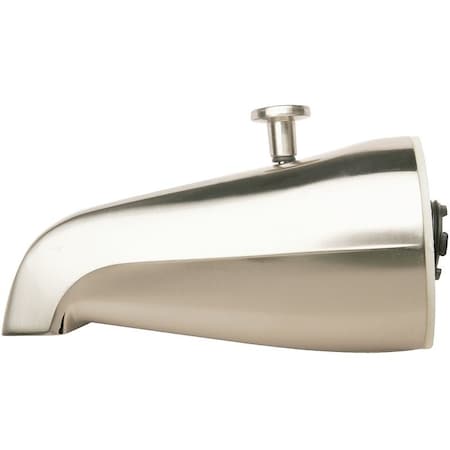 Plumb Pak Bathtub Spout, 3/4 in Connection, IPS, Brushed Nickel, For: 1/2 in or 3/4 in Pipe PP825-31BN