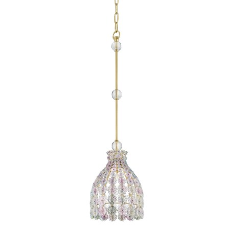 Hudson Valley Lighting Floral Park 1 Light Pendant 7.5 In. Aged Brass 8208-AGB