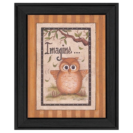 Homeroots Imagine Black Framed Print Wall Art 405291