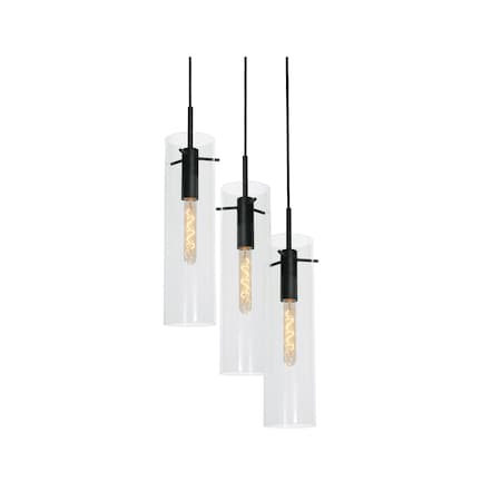Afx Vista 3-Light Round Pendant, 60W, Black VSAP05MBBKRND3