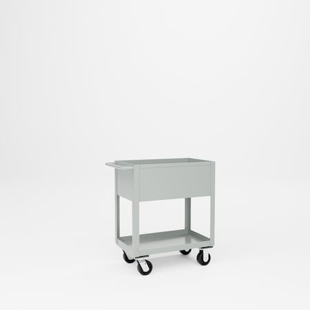 Pucel Tray Top Box Truck, 18 in W x 30 in D x 37 in H, 12 in Deep Box, Gray TT-1830-12P