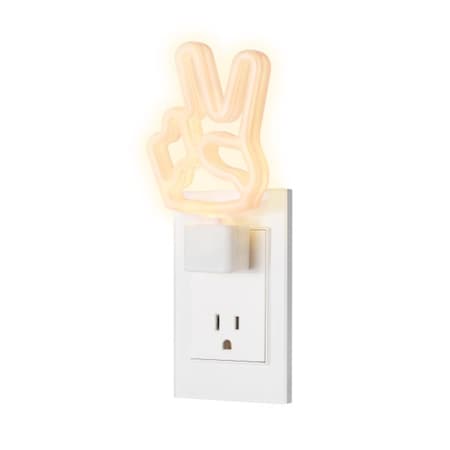 Globe Electric Automatic Plug-in Peace Sign LED Night Light 89876