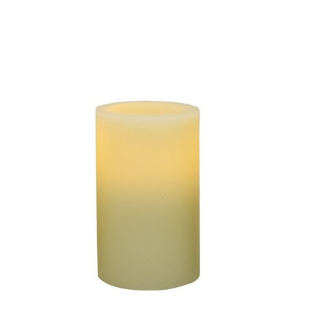 Homeroots 5" Ivory Flameless Pillar Candle 485133