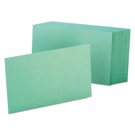 Oxford Unruled Index Cards, 4 x 6, Green, 100PK 7420 GRE