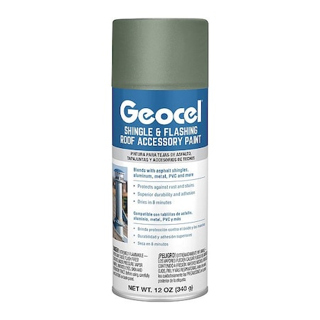 Geocel Shingle and Flashing Roof Paint, Gray GC91124-6X