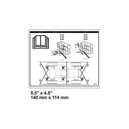 Genie REPLACEMENT DECAL, TRANSPORT DIAGRAM 114099