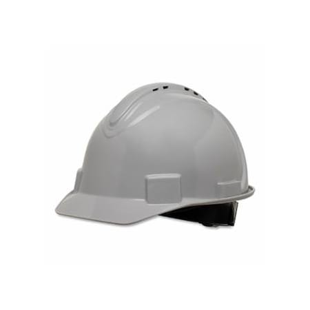 North Short Brim Hard Hat, 4-point Ratchet Suspension, Vented, Gray 068-NSB11009