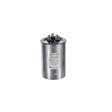 Titan Pro 40+7.5 MFD 440 V Round Run Capacitor TRCFD4075