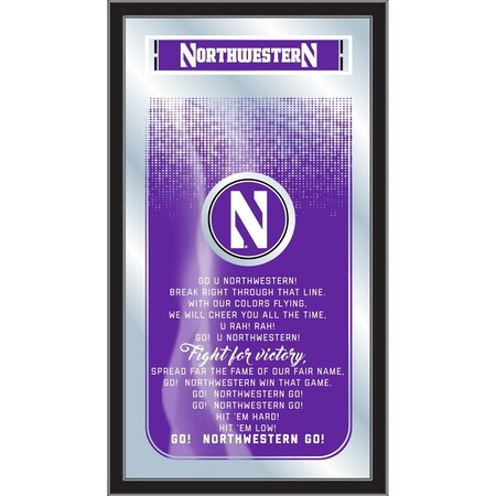 Holland Bar Stool Co Northwestern 26" x 15" Fight Song Mirror MFghtNthwst
