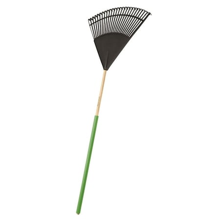 Landscapers Select Lawn/Leaf Rake, Poly Tine, 26 -Tine, Wood Handle, 48 in L Handle 34918