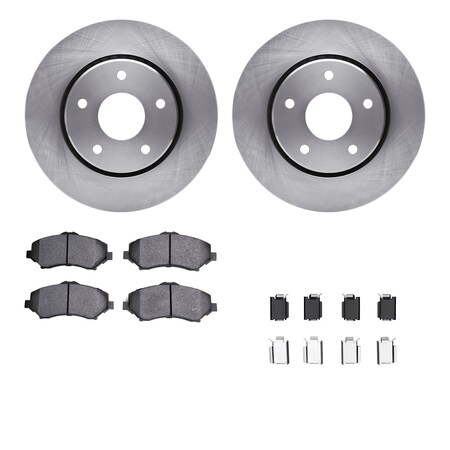 Dynamic Friction Co DFC Brake Rotor- Heavy Duty Brake Pad includes Hardware 6412-40058