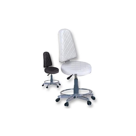 Superjock CH-845BK-B Hydraulic Stool with Back- Black SU2841610