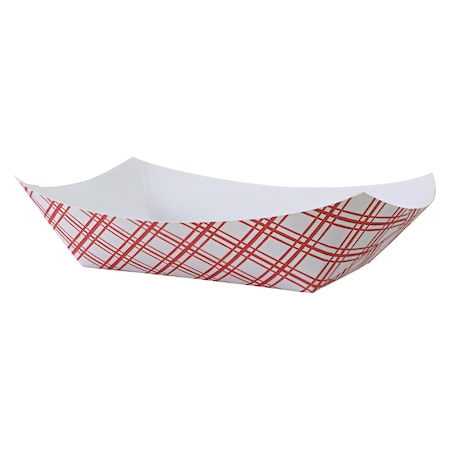 Empress 2lb Red Plaid Food Tray PFAS Free EFT200