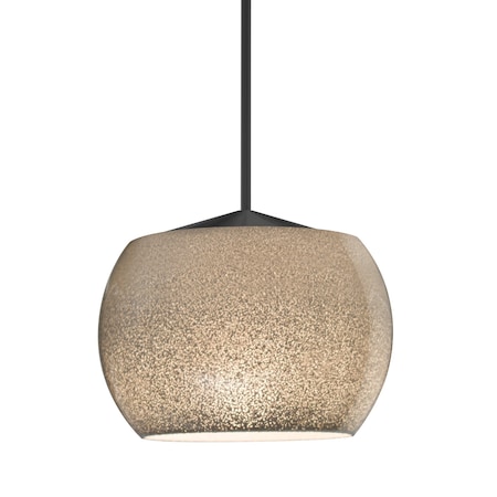 Besa Lighting Besa Keno Pendant, Smoke Sand, Black Finish, 1x 3W LED 1XT-KENOSM-LED-BK