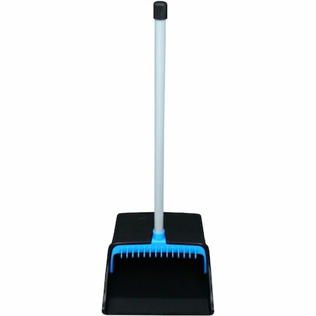 Impact Genuine Joe Lobby Dust Pan, 11.50in Wide, Polyvinyl Chloride (PVC) Handle, Blue, Black T0013-01