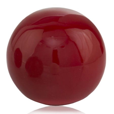 Homeroots 3" Red Aluminum Decorative Orb Tabletop Sculpture 354716