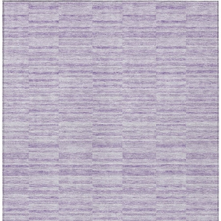 Homeroots 3' X 5' Plum And Purple Striped Washable Indoor Outdoor Area Rug 587950