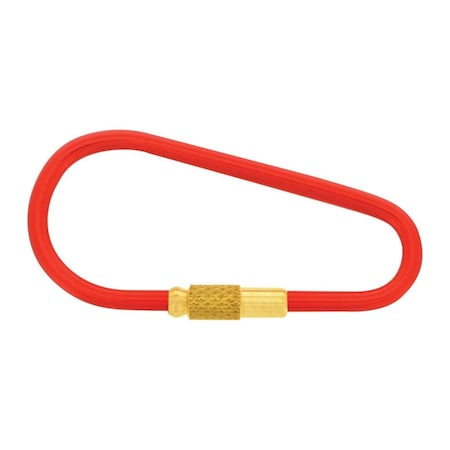 Homecare Products 1 in. Dia. Metal Silver Split Rings Carabiner Key Ring HO1489953