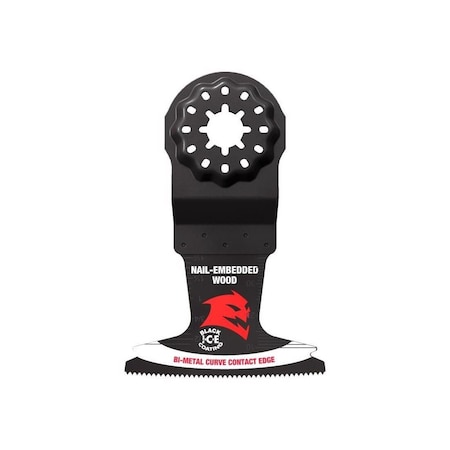 Freud Oscillating Blade 2-1/2in W Bi-Metal Curved Contact Edge Nail-Embedded Wood, 10PK DOS250BW10