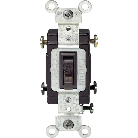 Leviton Toggle Brown 20A Grounded Quiet Double Pole Switch S09-CS220-02S