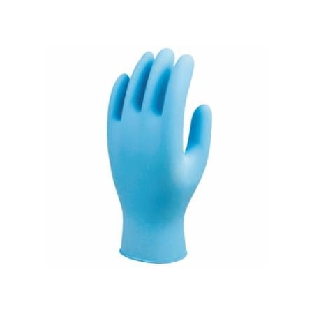 Showa 9905 Series Disposable Nitrile Gloves, Powder Free, 6 mil, X-Large, Blue 845-9905PFXL