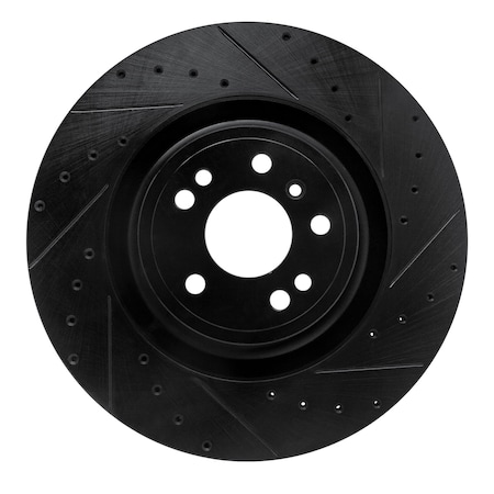 Dynamic Friction Co DFC Brake Rotor - Drilled and Slotted - Black 633-63146R