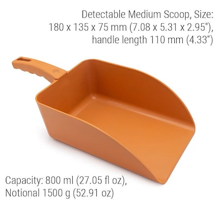 Detectamet Scoop, 7.08 in L, Orange, PK5 514-S087-P08-Z03
